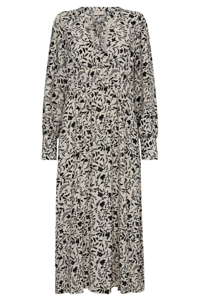 Lovy Dress 205430 | Moonbeam W. Black | Kjole fra Freequent - Image 2