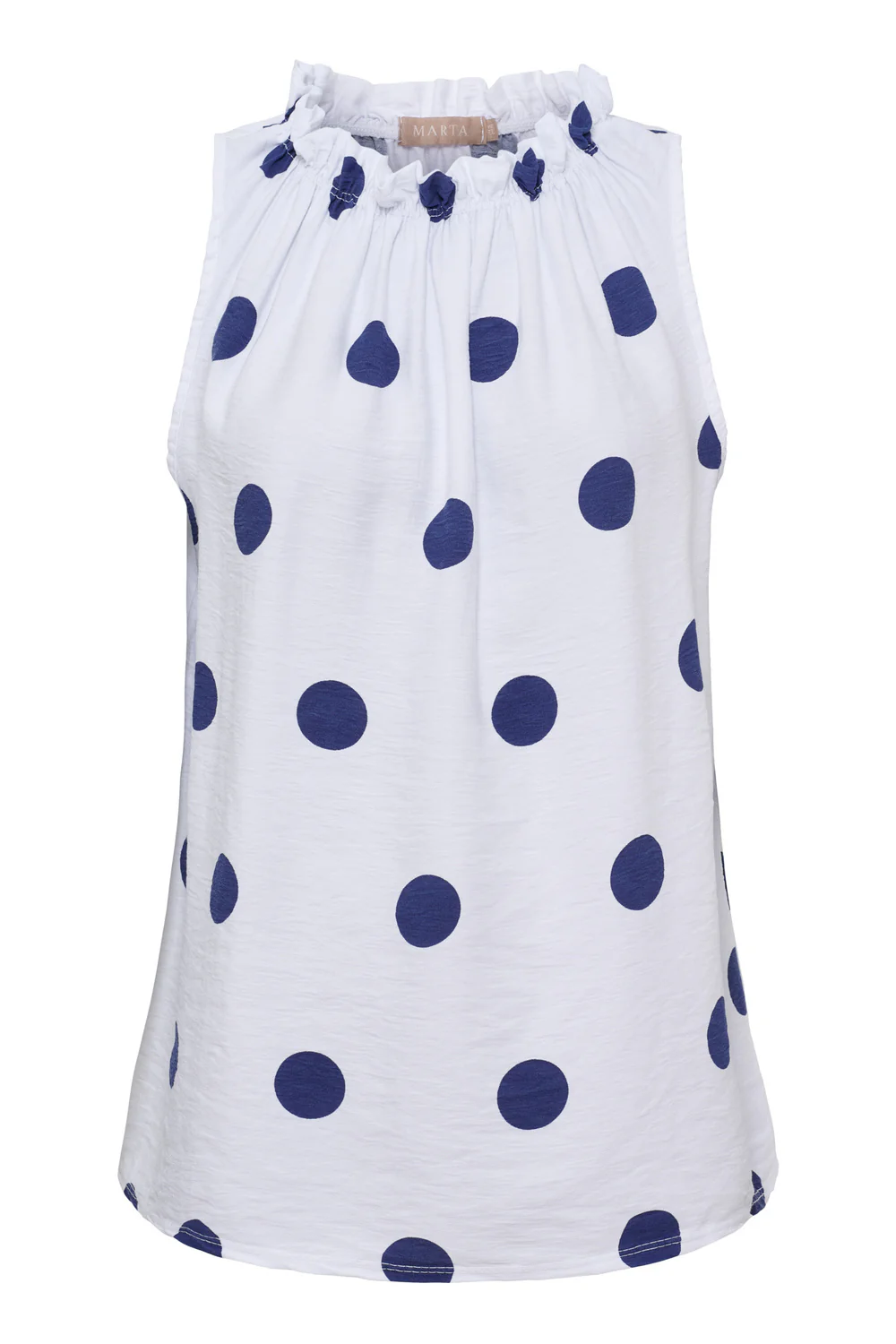 Lucina Dot Top | White Polka Dot