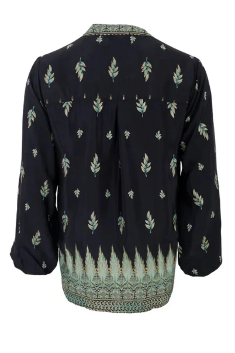 Luna Blouse | Fall Green | Bluse fra Black Colour - Image 3