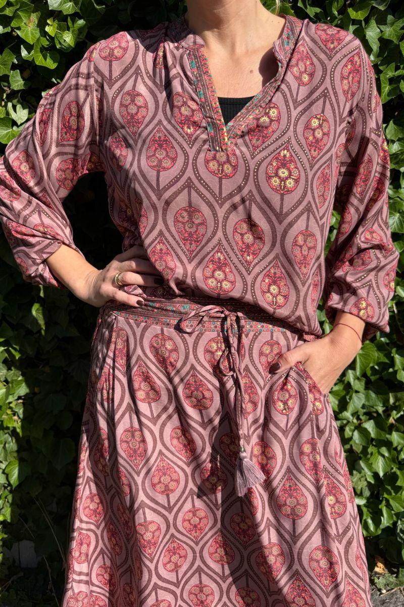 Luna Blouse | Powder Tulip | Bluse fra Black Colour - Image 5