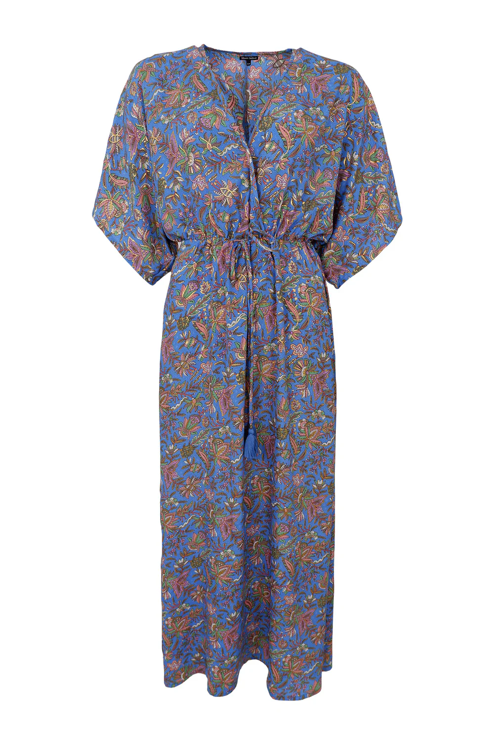 Luna Long V-Neck Dress | Violet Blue | Kjole fra Black Colour - Image 3