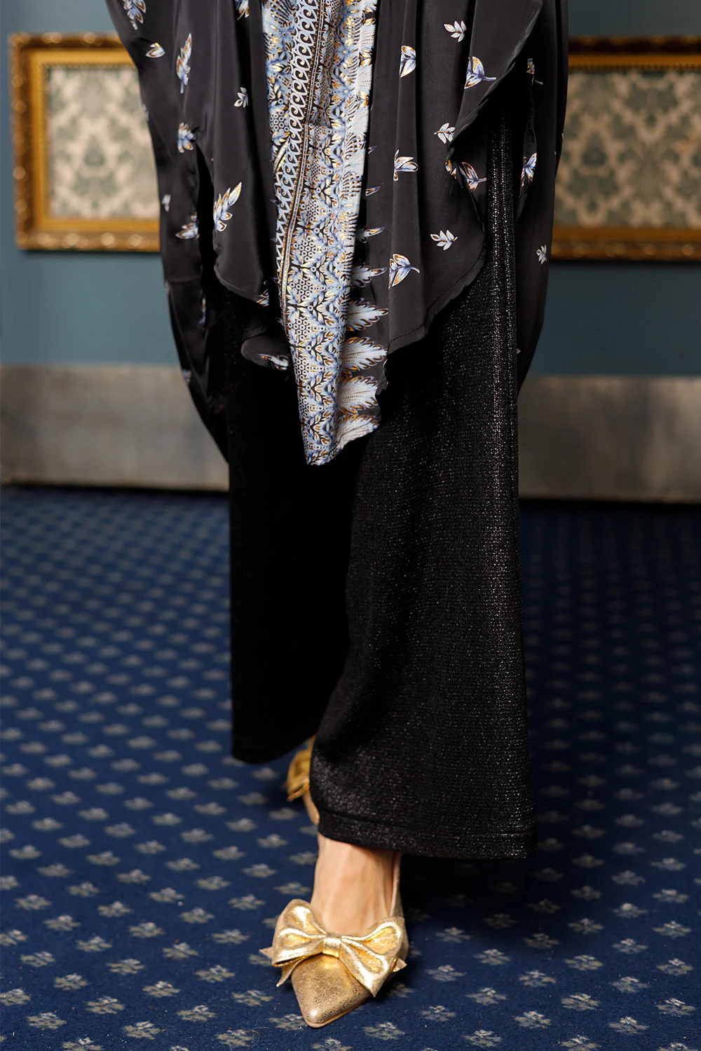 Luna S/S Kaftan Tunic | Fall Blue | Kjole fra Black Colour - Image 3