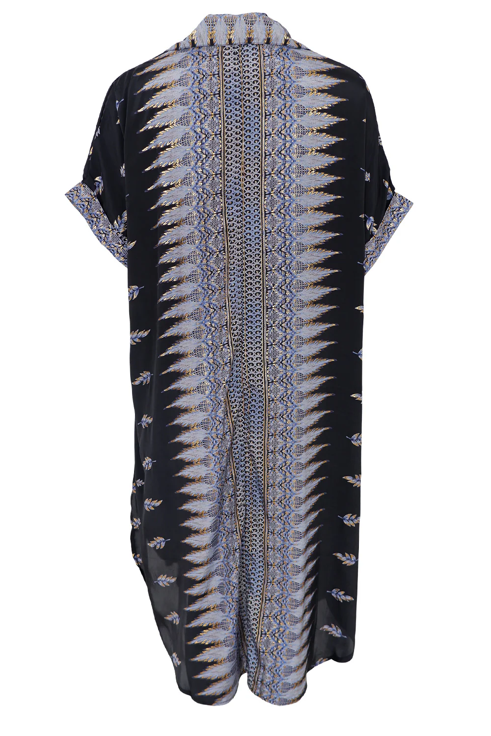 Luna S/S Kaftan Tunic | Fall Blue | Kjole fra Black Colour - Image 4
