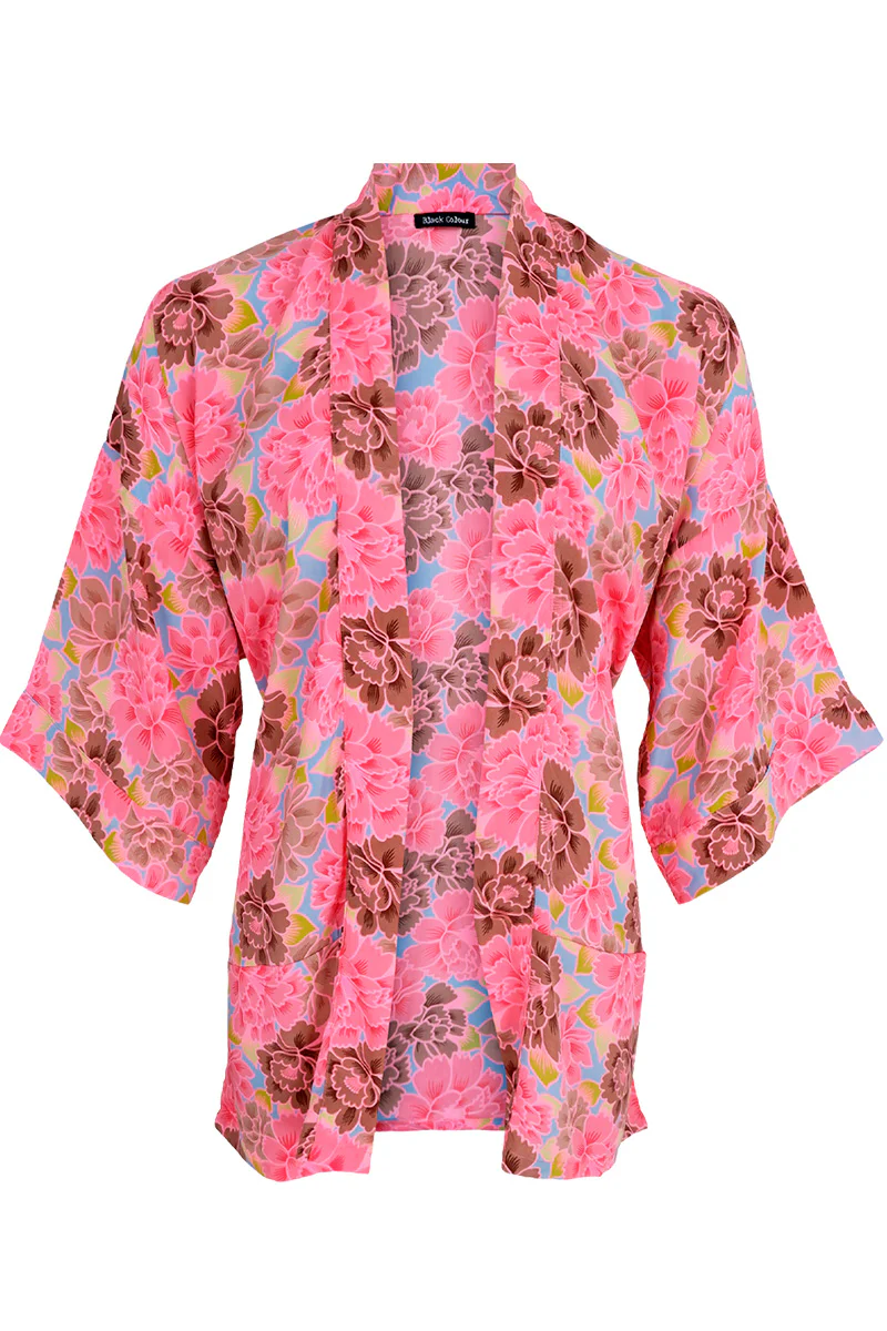 Luna Short Kimono | Blossom Candy | Kimono fra Black Colour - Image 4