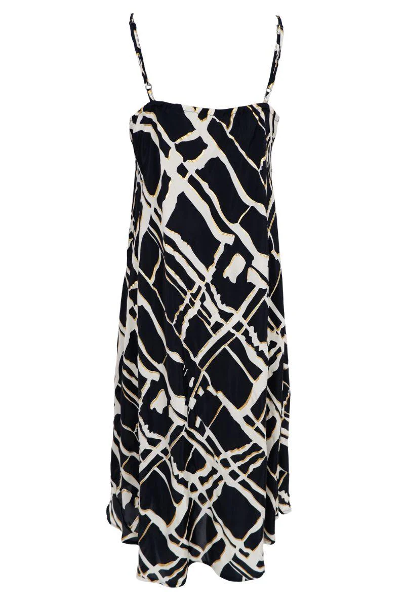 Luna Vea Strap Dress | Black Art | Kjole fra Black Colour - Image 4