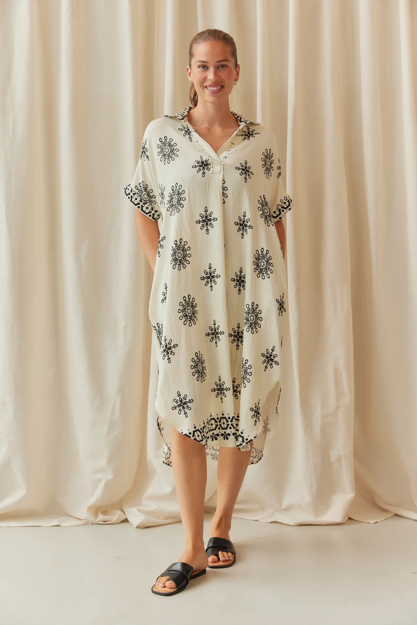 Mabel Shirt Dress | White - Image 2