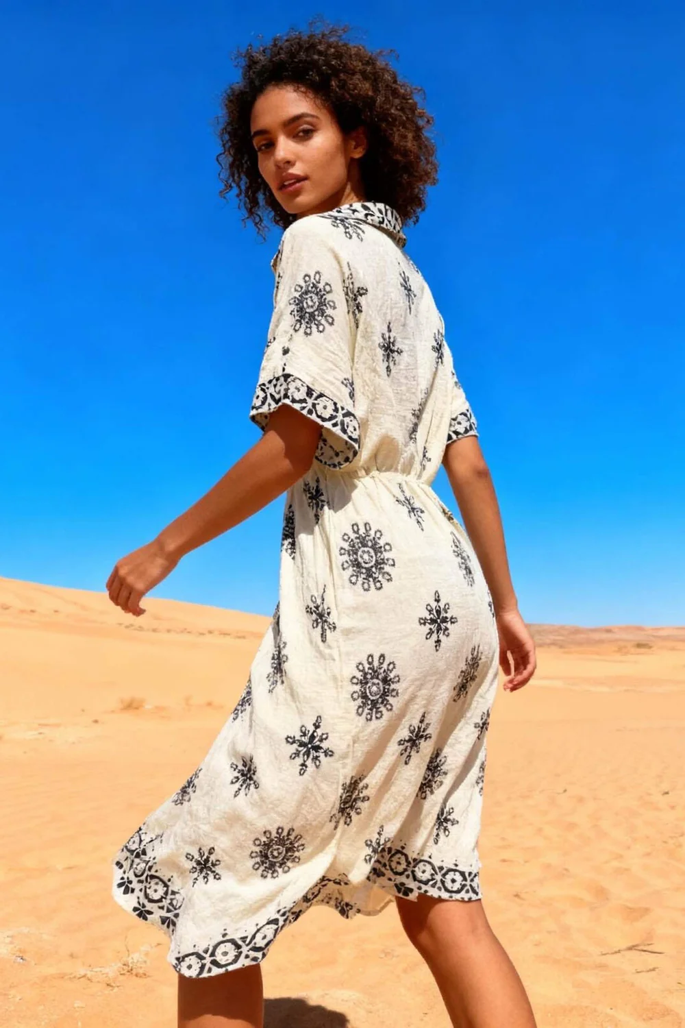 Mabel Shirt Dress | White - Image 4