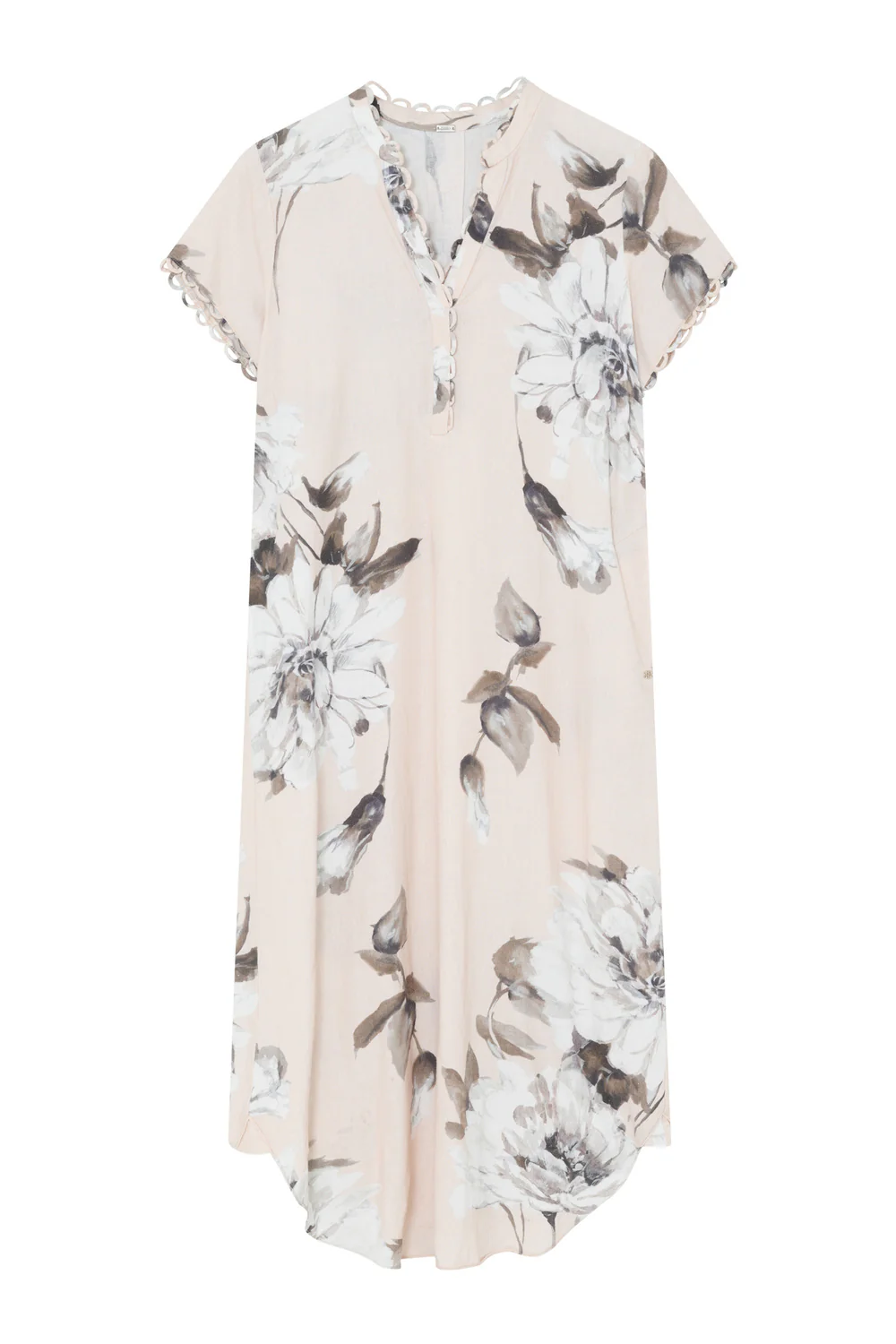 Madonna Midi+ Shirt Dress | Peach Dust w. Print | Kjoler fra Gustav - Image 2