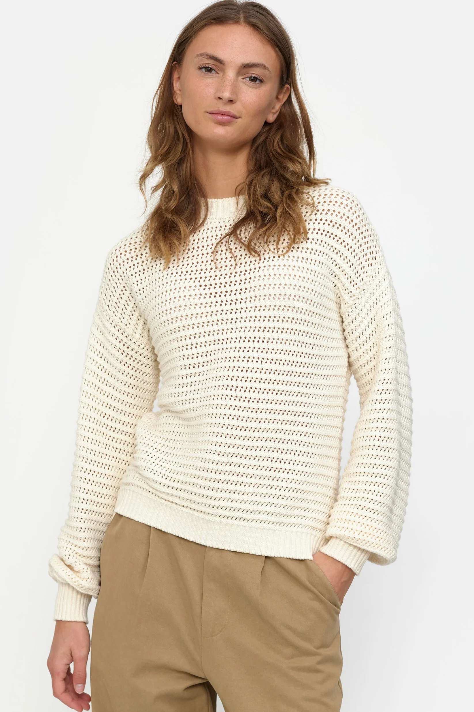 Magda O-neck Knit | Buttercream | Strik fra Esmé studio - Image 2