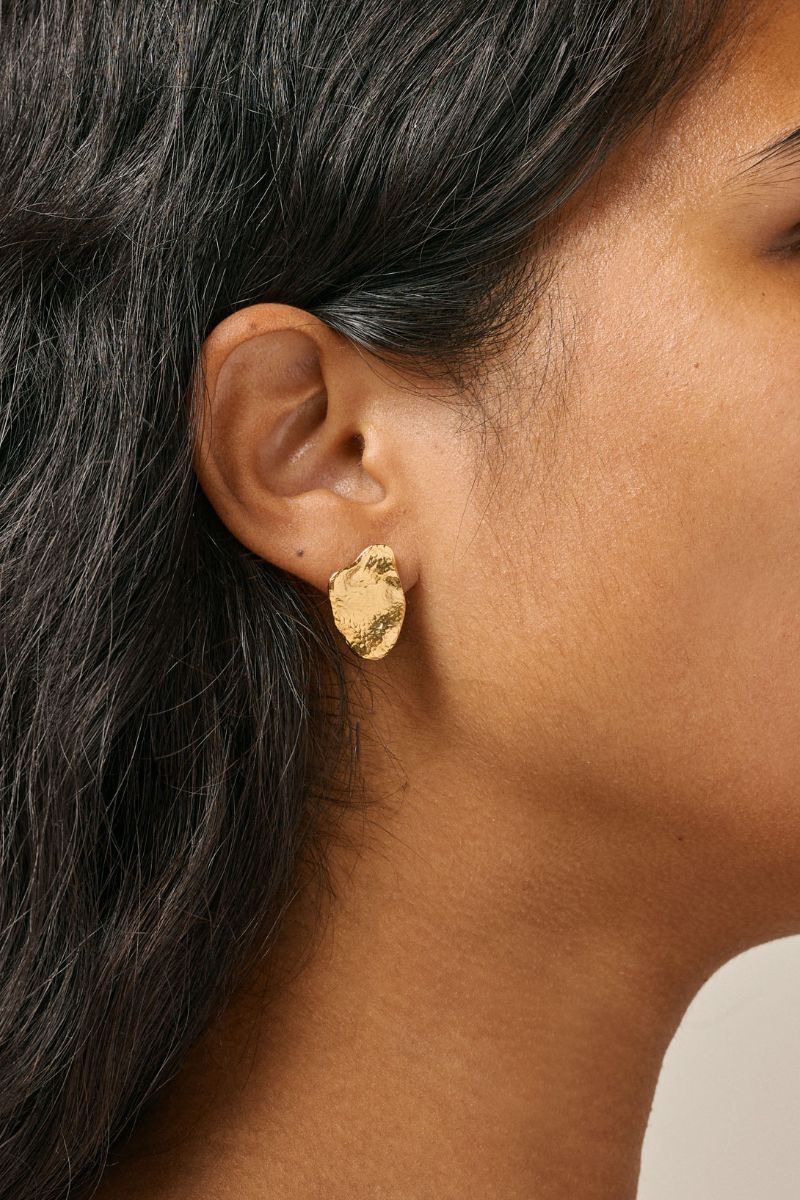 Maia Large Earrings | 925S/GP/M | Øreringe fra Enamel - Image 3