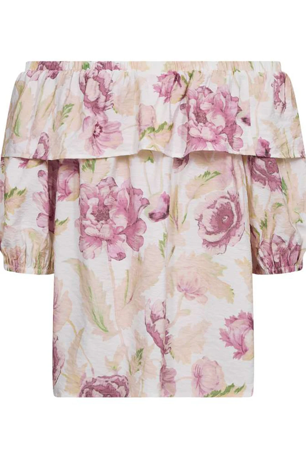 Maise Blouse 208047 | Brilliant White W. Ballerina | Bluse fra Freequent - Image 5