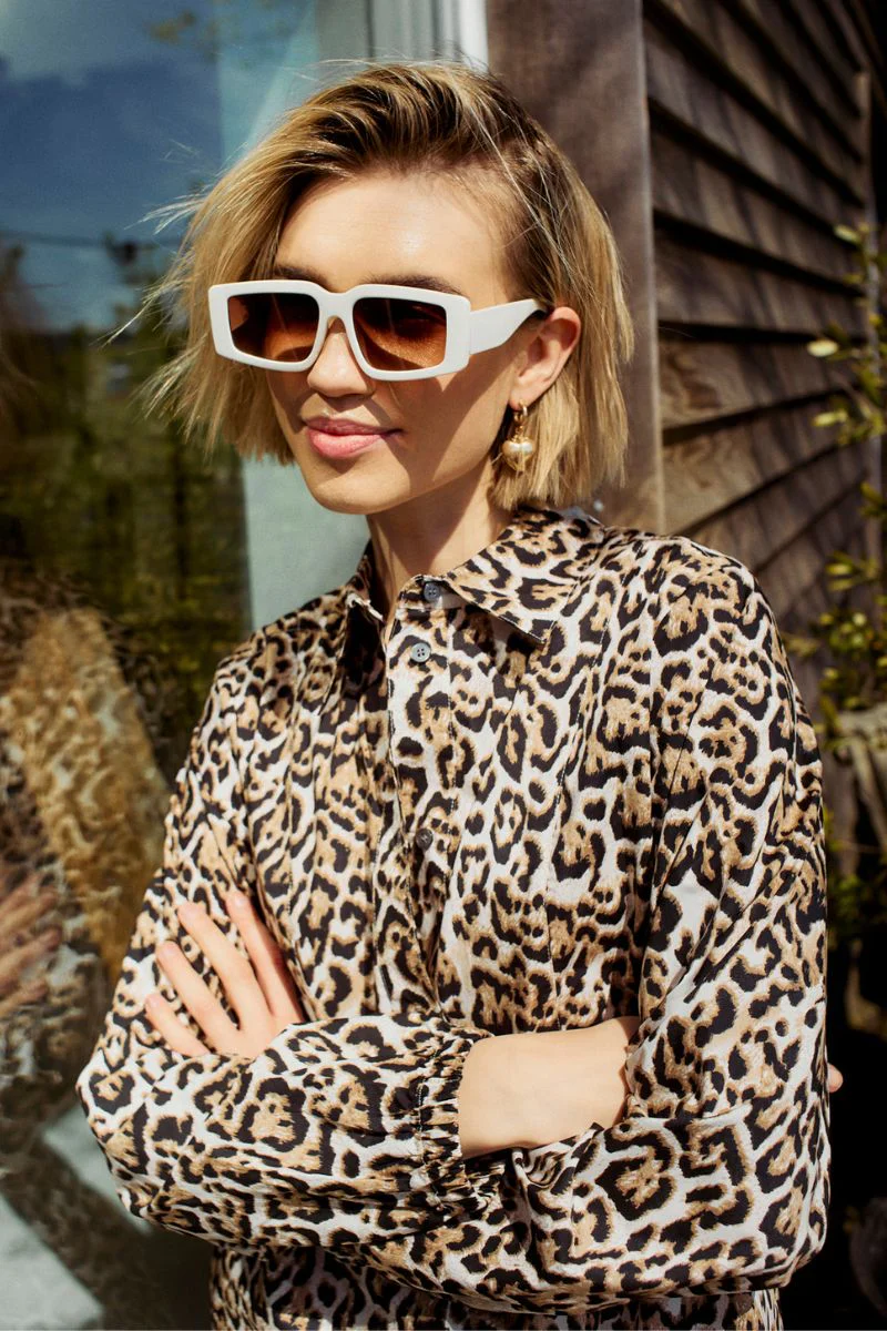 Malay Dress 205484 | Rainy Day W. Silver Mink | Kjole fra Freequent - Image 2