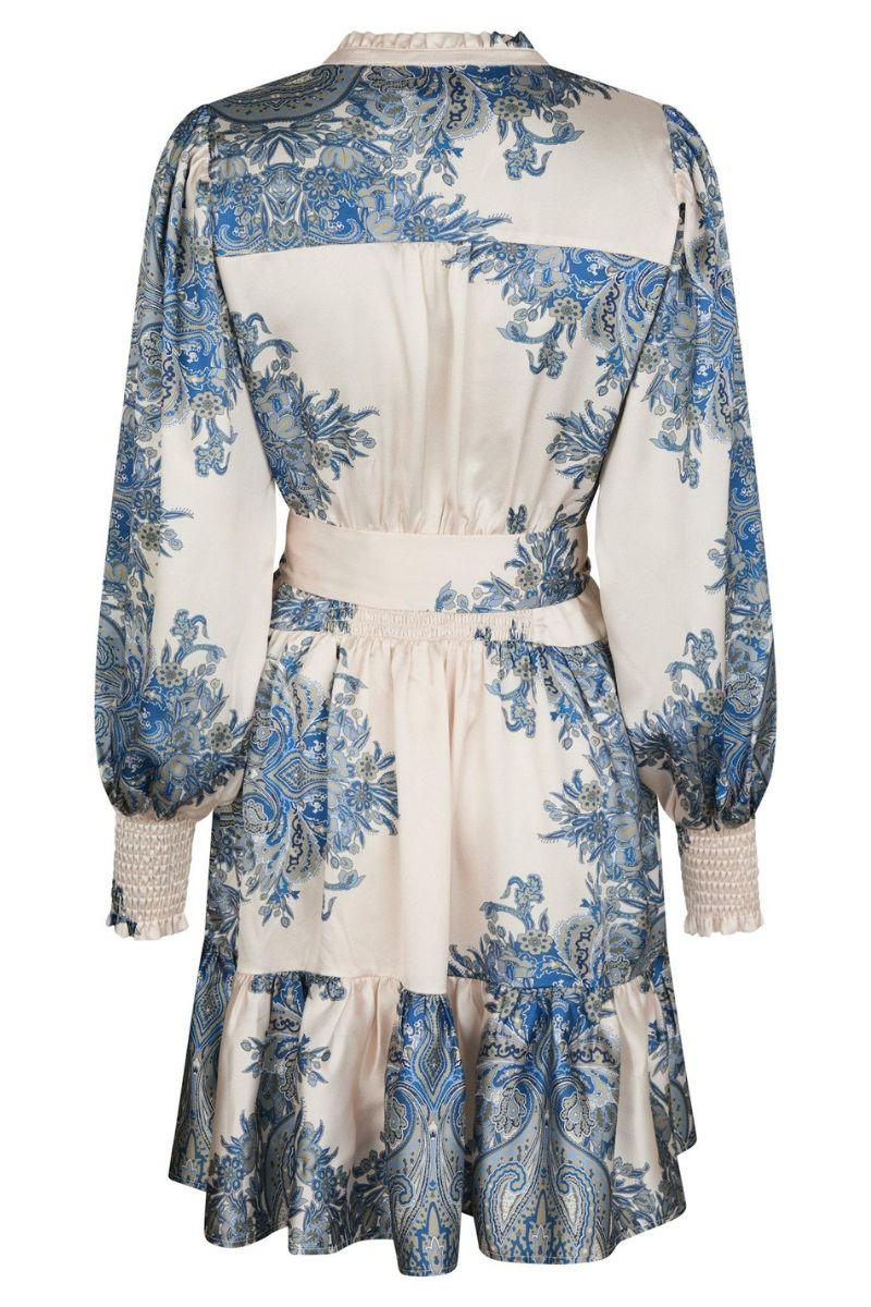 Malfida Paisley Border Dress | Ash Blue | Kjole fra Neo Noir - Image 4