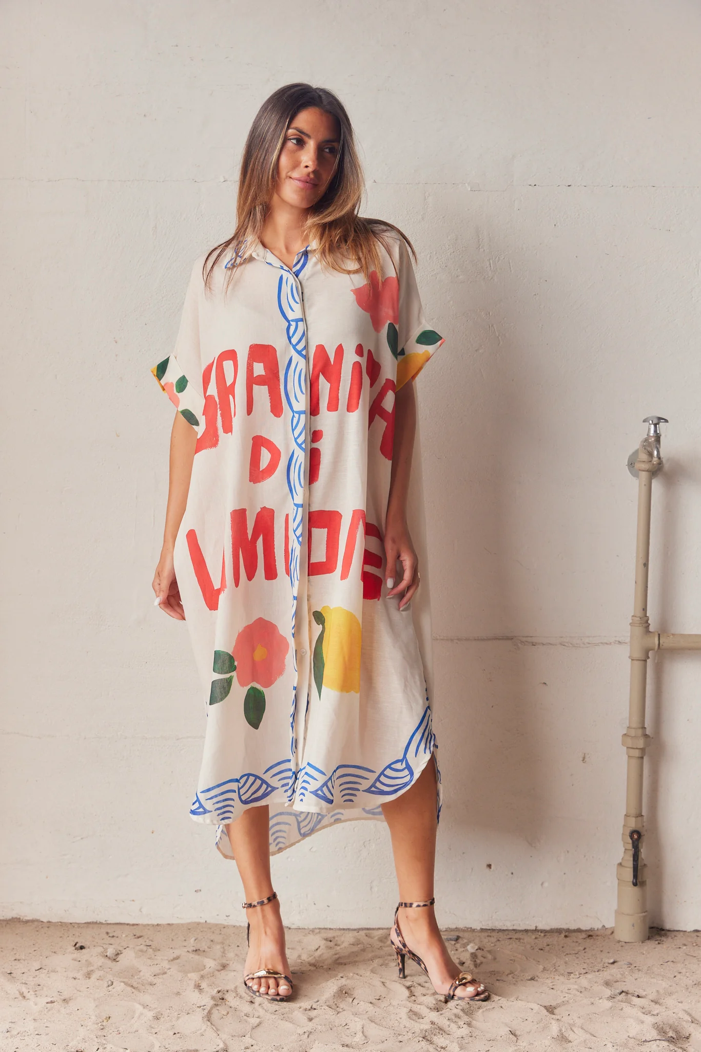 Mandala Ocean Shirt Dress | Kjole fra Atelier C - Image 2