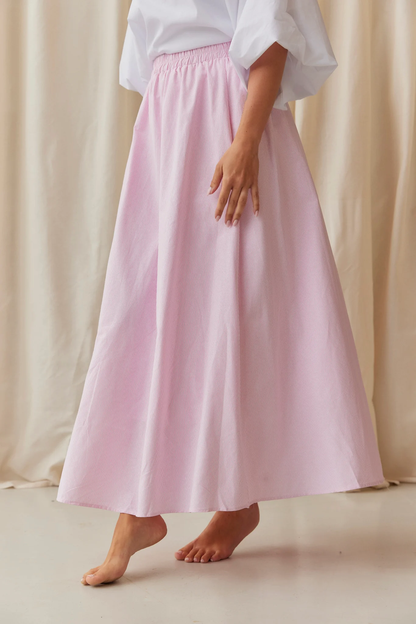 Akrotiri Stripe Skirt | Pink - Image 5