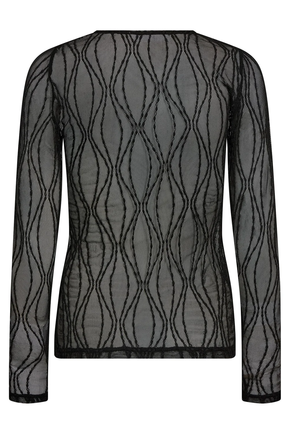 Marcy Mesh O-blouse 43043 | Black | T-Shirt fra Co'couture - Image 2