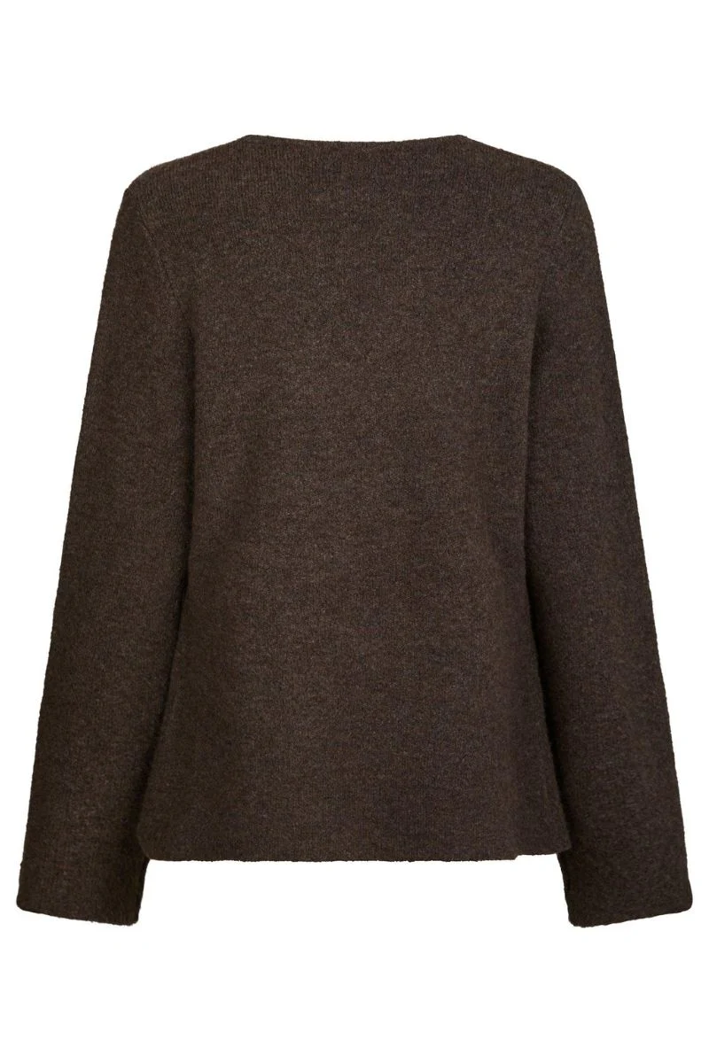 Marie Louise Knit Cardigan | Brown Melange | Strik fra Neo Noir - Image 6