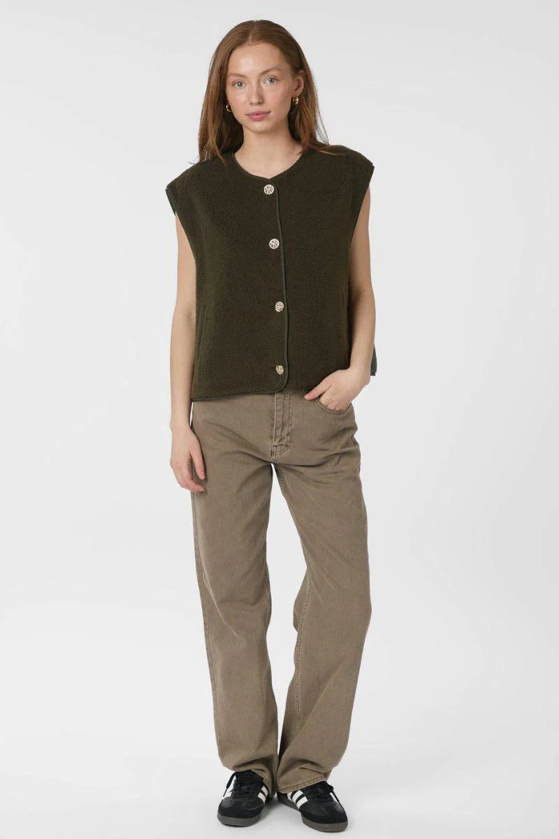 Mariko Teddy Vest | Army | Vest fra Neo Noir - Image 7