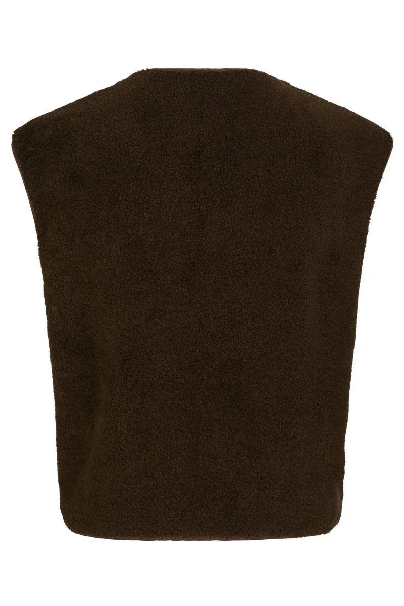 Mariko Teddy Vest | Dark Brown | Vest fra Neo Noir - Image 5