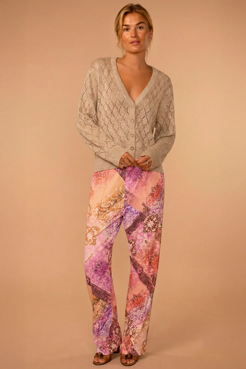 Marisa jersey pants | CoralPrint | Bukser fra Gustav - Image 4