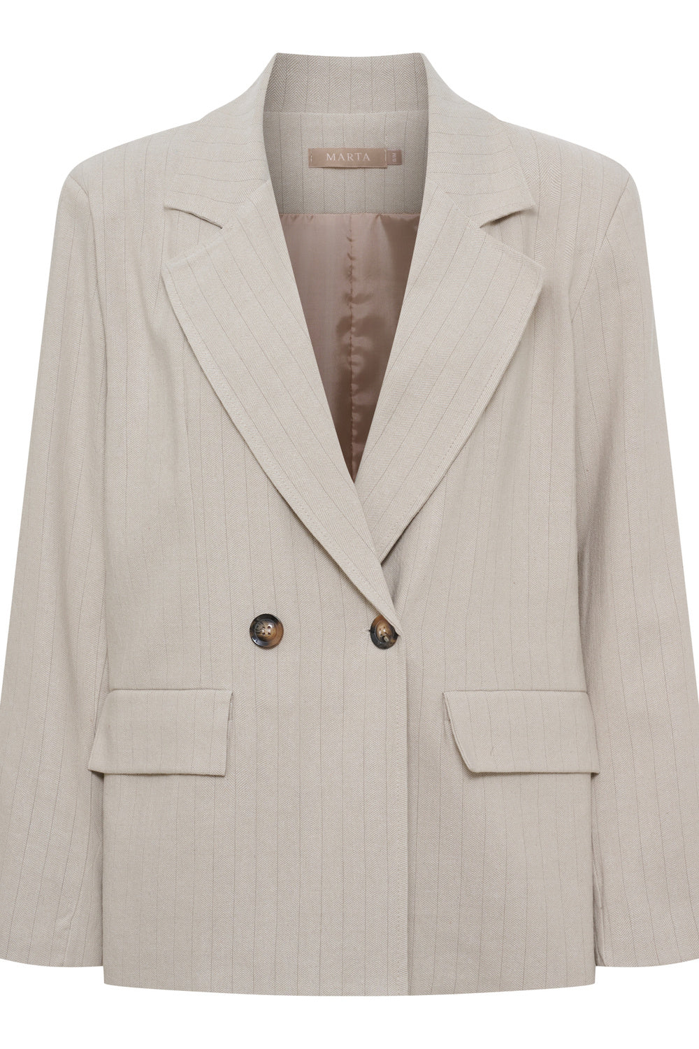Marissa Blazer | Beige Stripe
