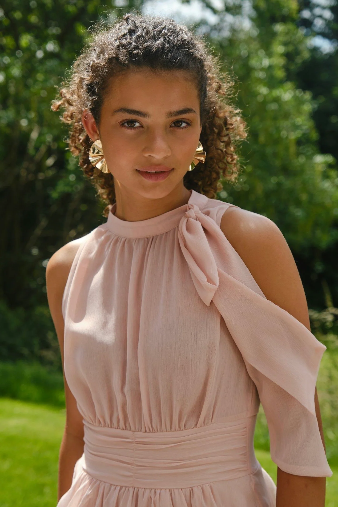 Marli Solid Chiffon Dress | Rose | Kjole fra Neo Noir - Image 8