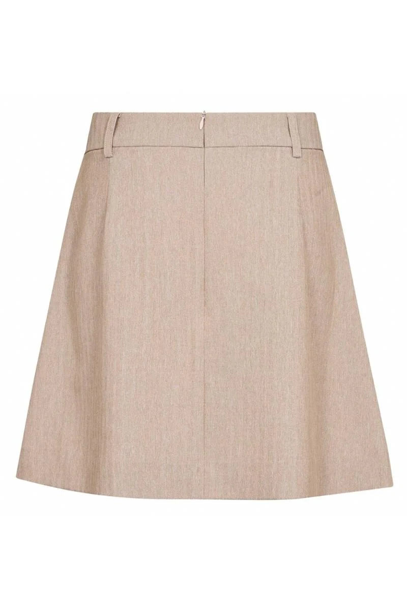 Marlo Pocket Pleat MiniSkirt 44044 | Sand | Nederdel fra Co'couture - Image 2