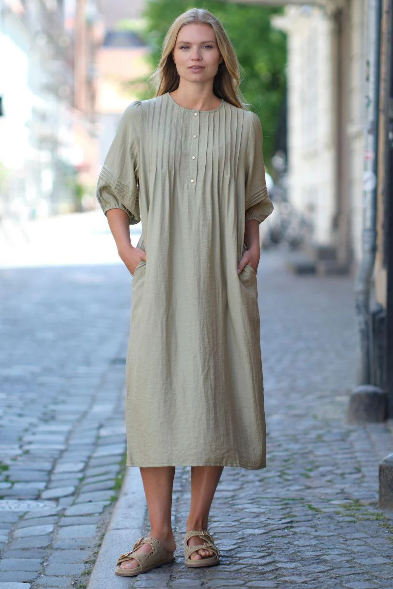 Martha Dress 3/4 2743A | Green | Kjole fra Prepair - Image 3