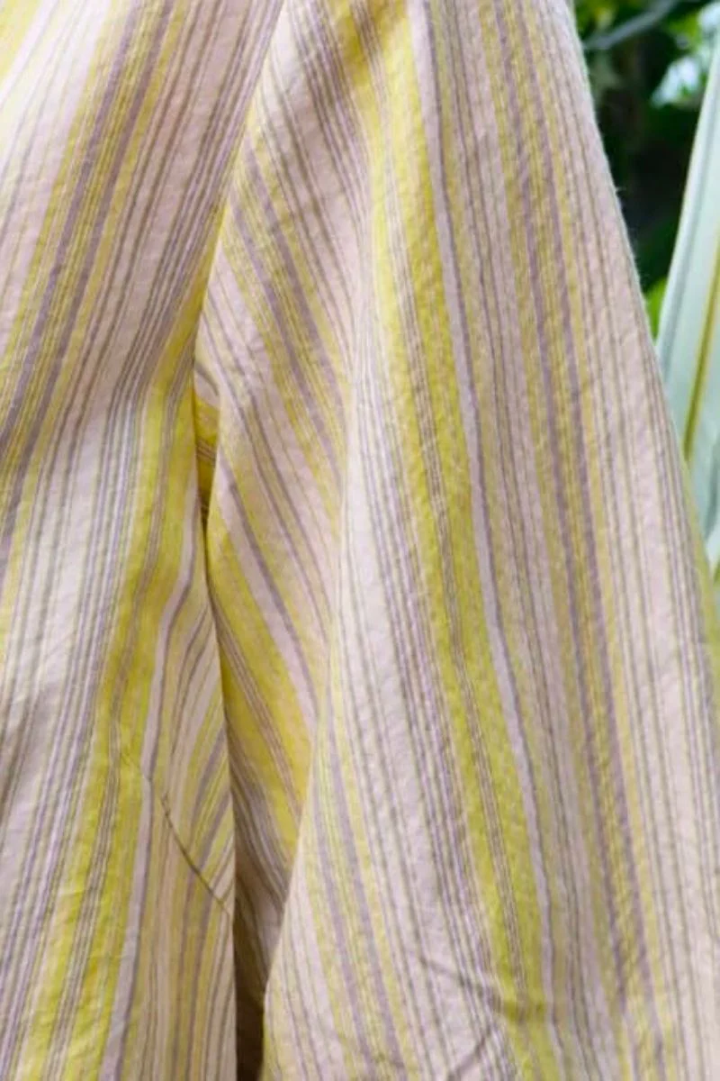 Martine Ss Dress | Yellow Grey Stripe | Kjole fra Liberté - Image 6