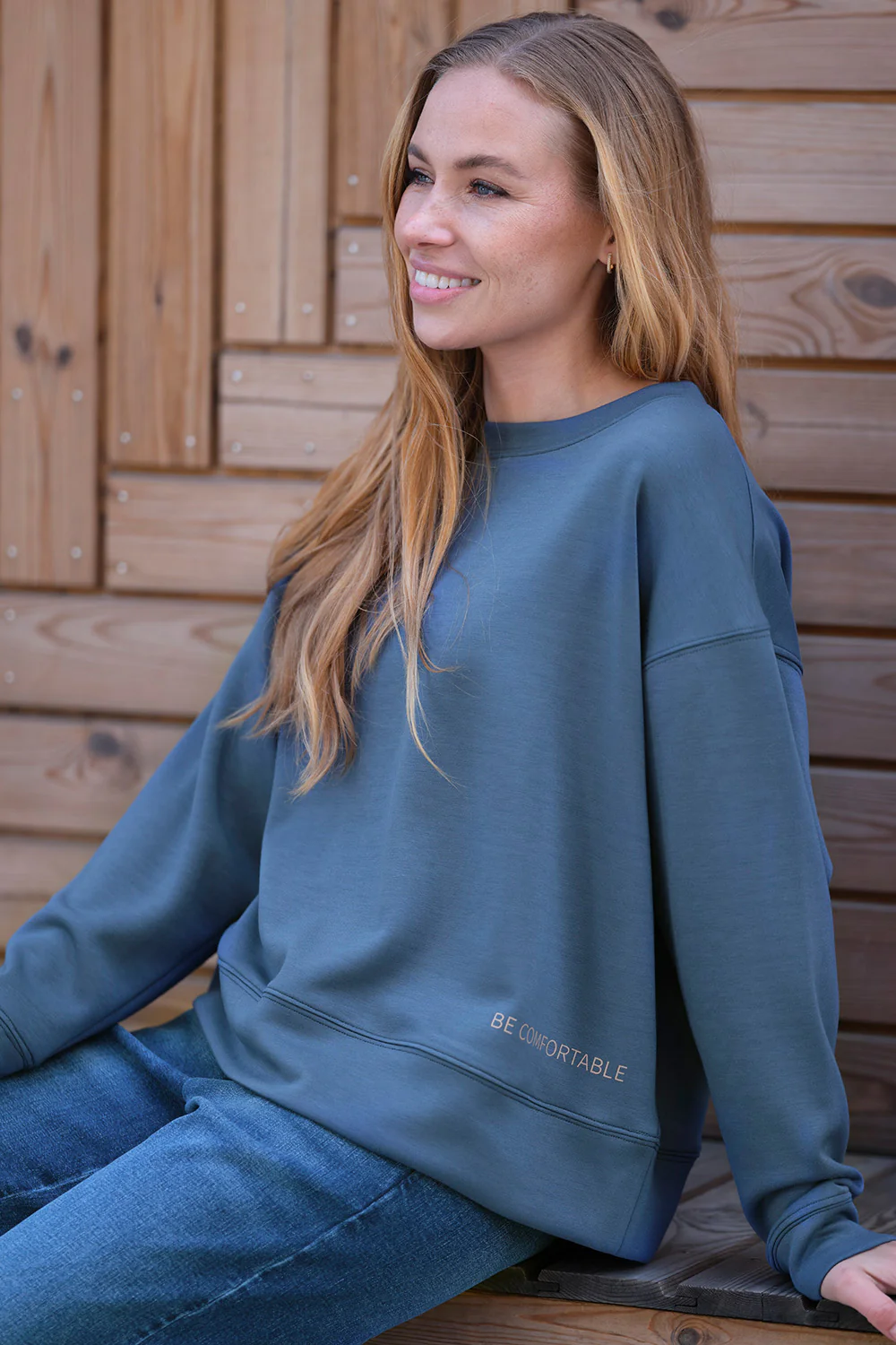 Mary Sweatshirt 2583 | Blue | Sweatshirt fra Prepair - Image 4