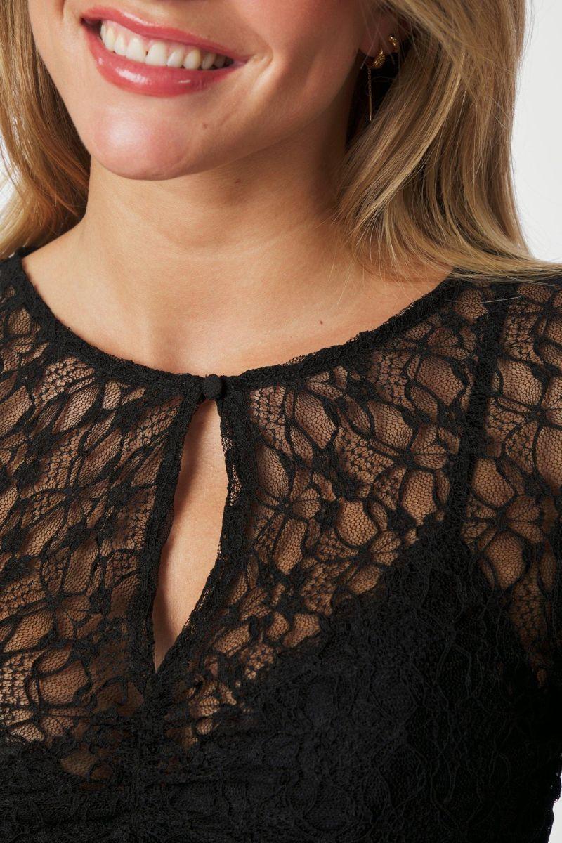 Matria Lace Blouse | Black | Bluse fra Neo Noir - Image 9