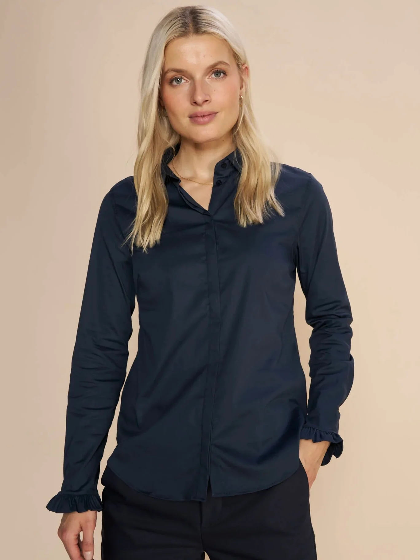 Mattie Flip Shirt | Night Blue | Shirts fra Mos Mosh - Image 4
