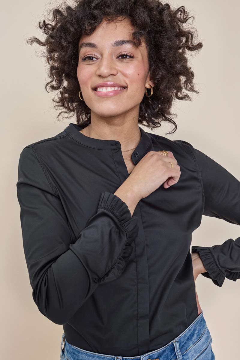 Mattie Sustainable Shirt | Sort | Skjorte fra Mos Mosh - Image 7
