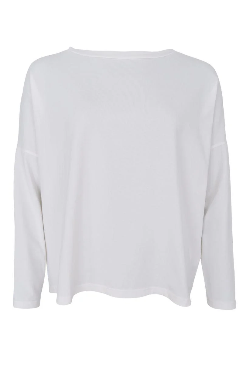 May Loose Ls Blouse | Off White | Bluse fra Black Colour - Image 2