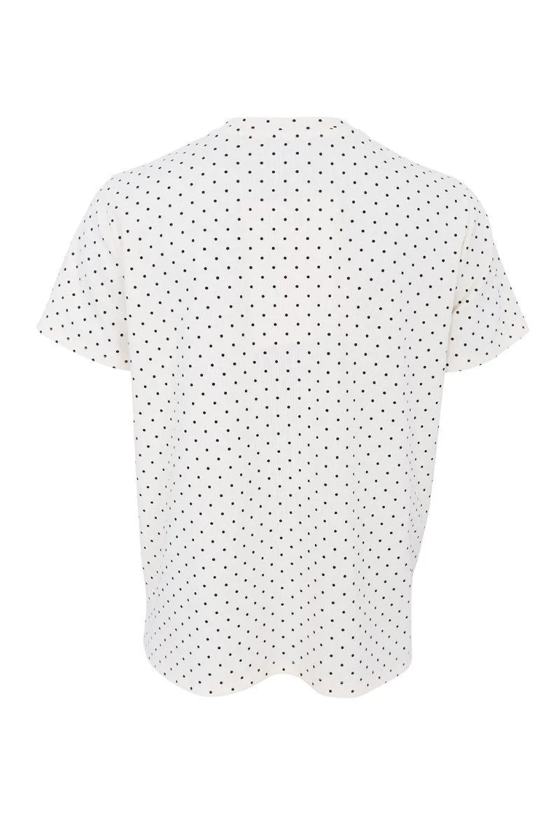 Mayra Ss Tee | Off White | T-Shirt fra Black Colour - Image 4