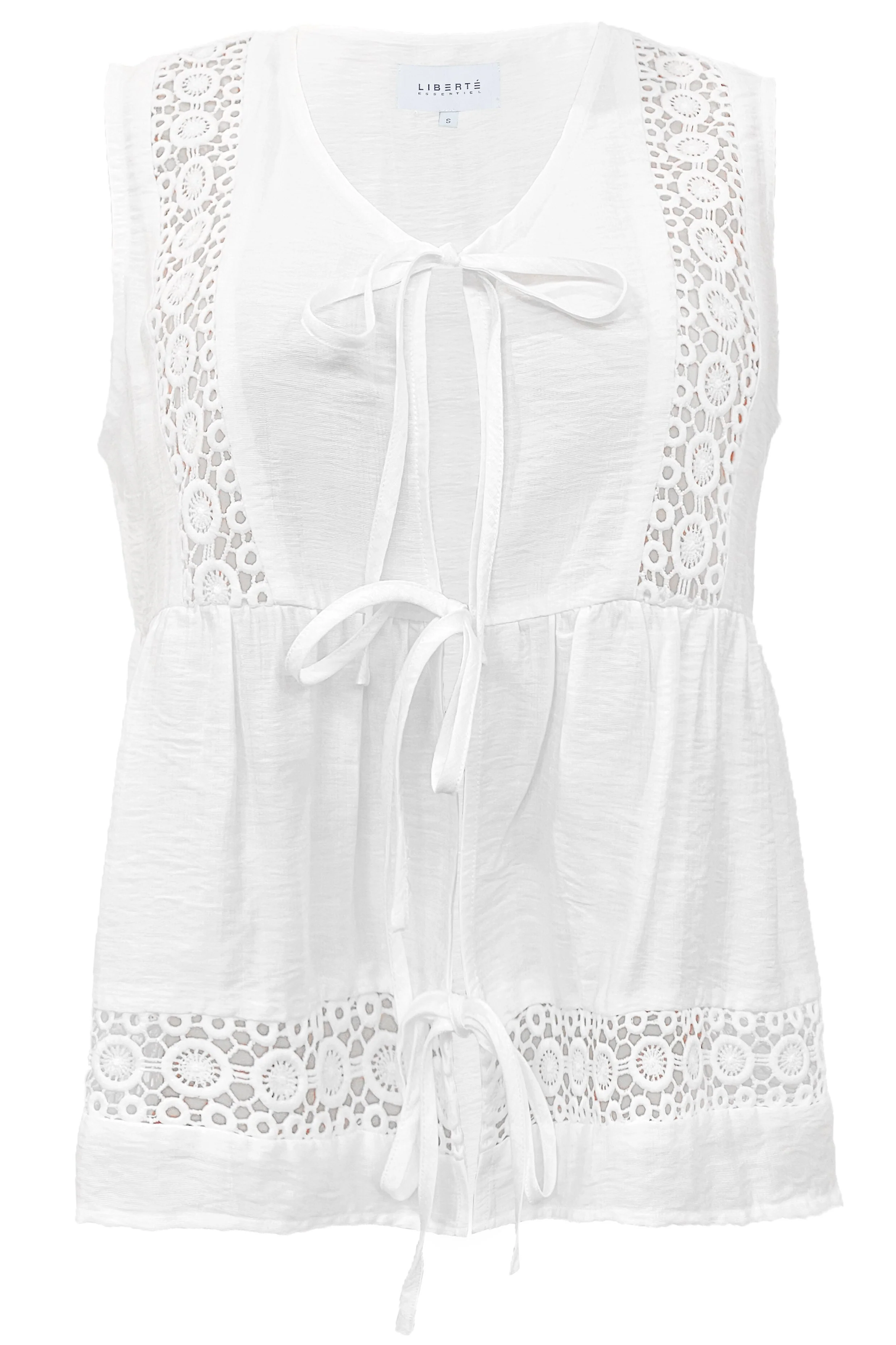 Merle Tie Top | White | Top fra Liberté - Image 2
