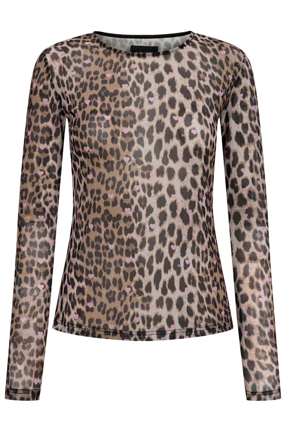 Mesh Ls Tshirt | Lux Leo Pink Heart | Bluse fra Liberté - Image 2
