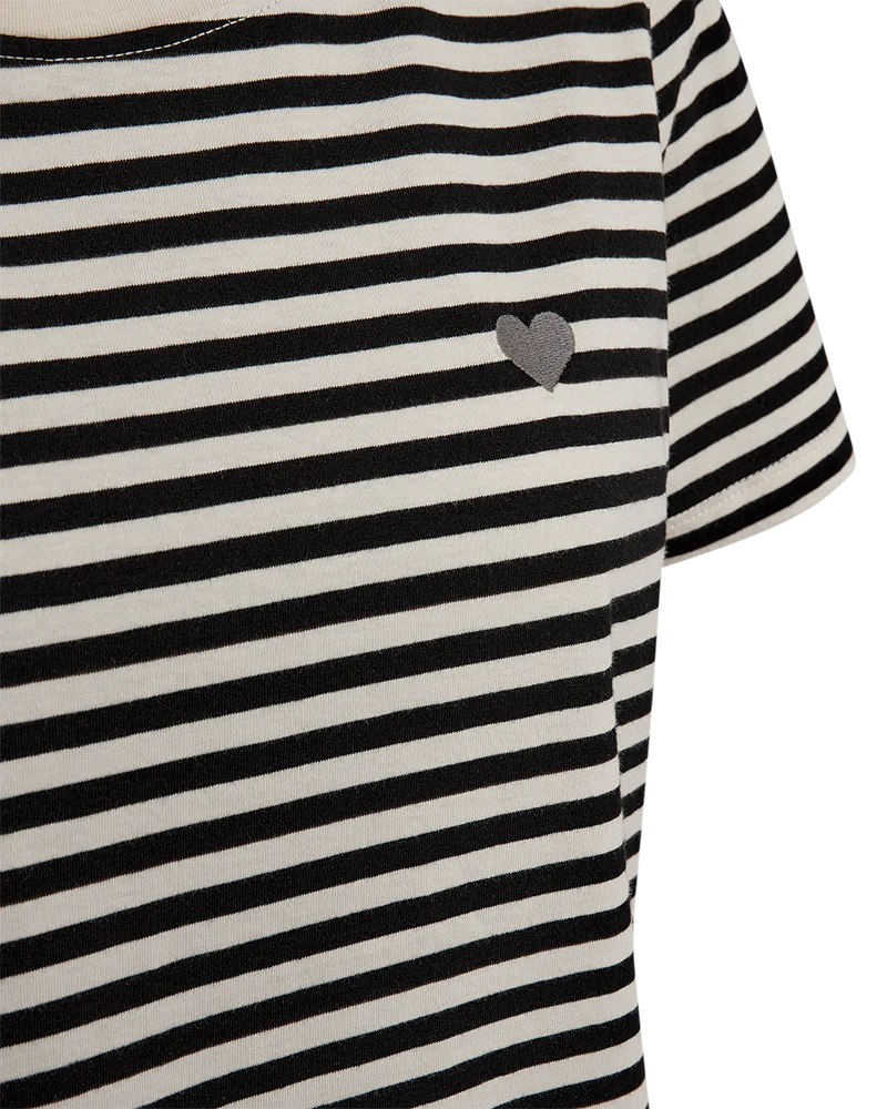 Mian Tee 208288 | Moonbeam W. Black | T-Shirt fra Freequent - Image 3