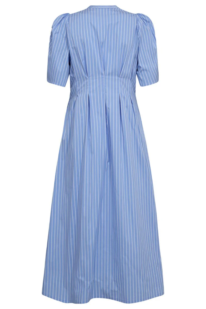 Mica Stripe Pleat Dress 36536 | Pale Blue | Kjole fra Co'couture - Image 3