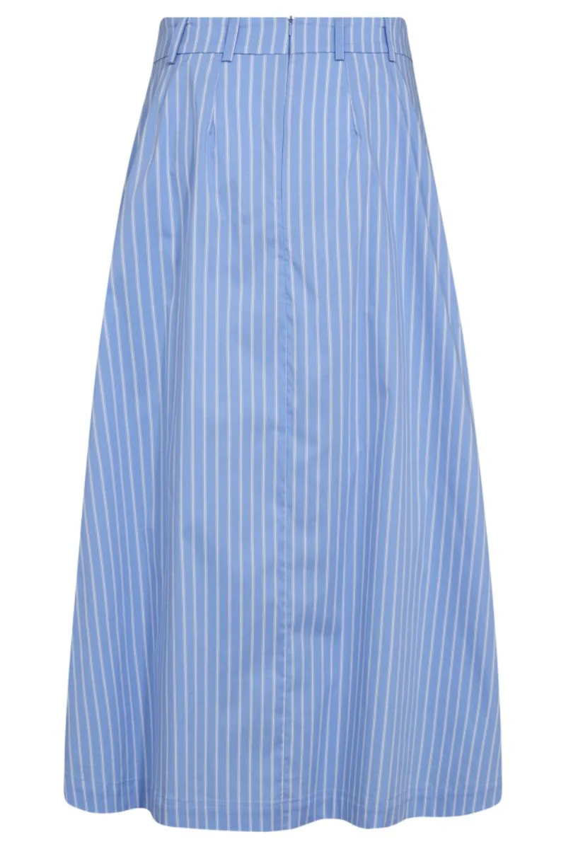Mica Stripe Pleat Skirt 34225 | Pale Blue | Nederdel fra Co'couture - Image 2