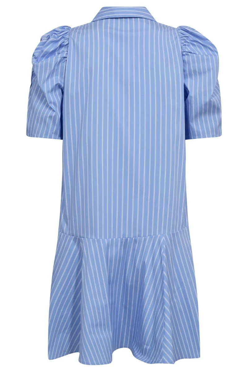 Mica Stripe SS Shirt Dress 36551 | Pale Blue | Kjole fra Co'couture - Image 2