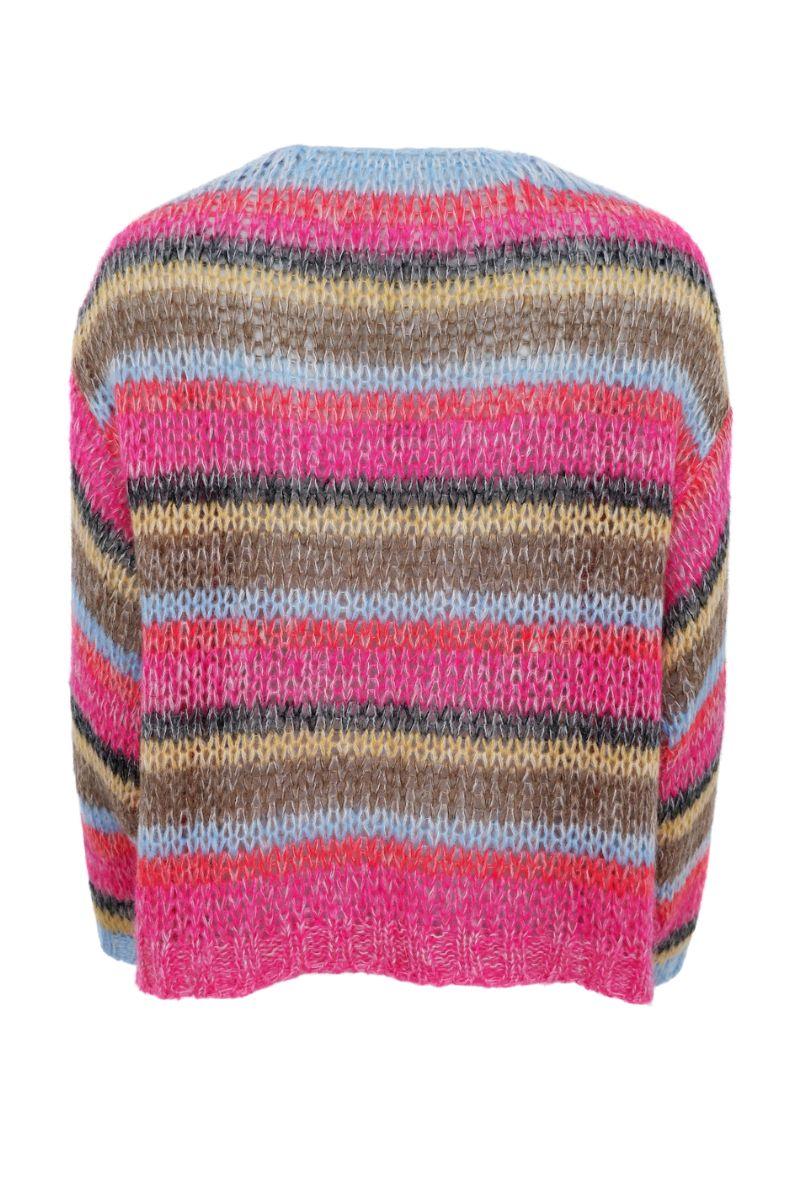 Milly Knit Cardigan | Red Multi | Strik fra Black Colour - Image 3