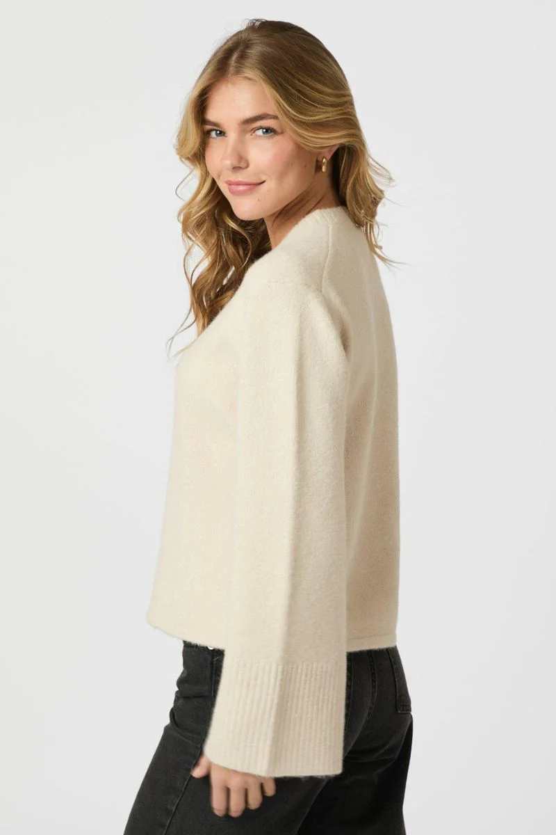 Mixie Knit Cardigan | Ivory | Strik fra Neo Noir - Image 7