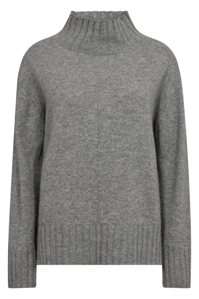 Aima Cashmere Highneck Knit | Sharkskin | Strik fra Mos Mosh - Image 2