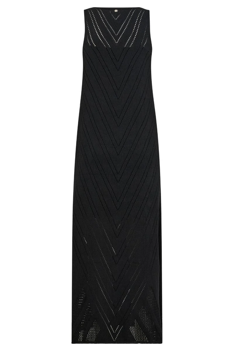 Alvana Knit Dress | Black | Kjole fra Mos Mosh - Image 4