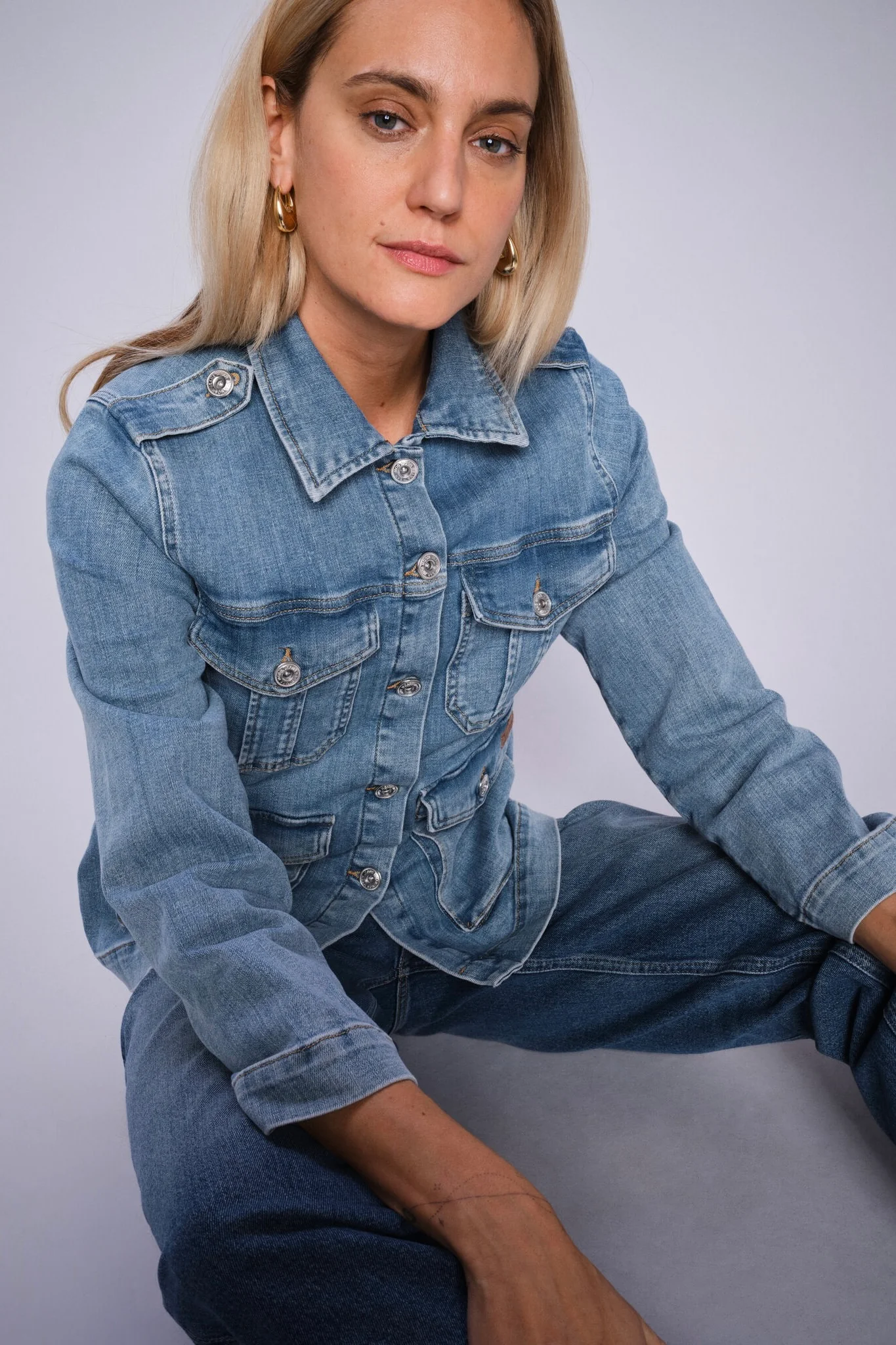 Anetta Denim Jacket | Blue | Jakke fra Mos Mosh