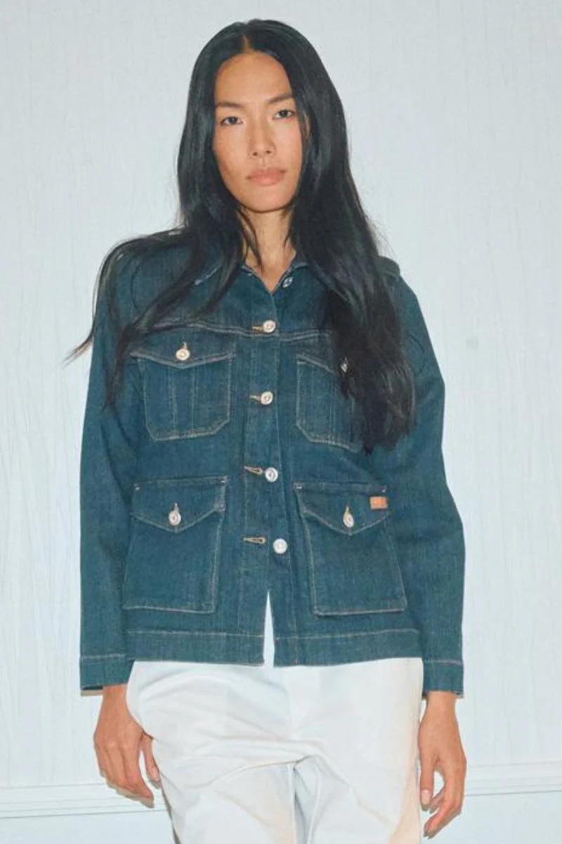 Anetta Denim Jacket   | Dark Blue | Jakke fra Mos Mosh - Image 5