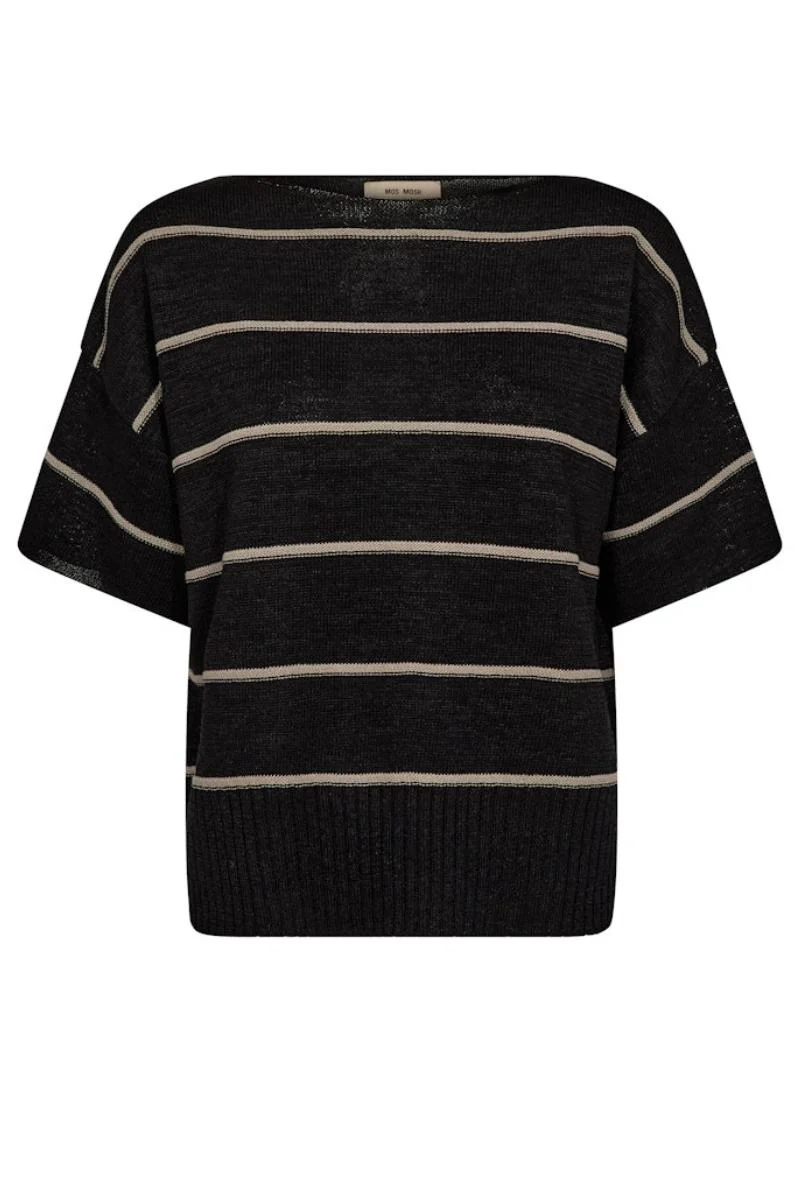 Arlen Paper SS Knit | Black | Strik fra Mos Mosh - Image 2