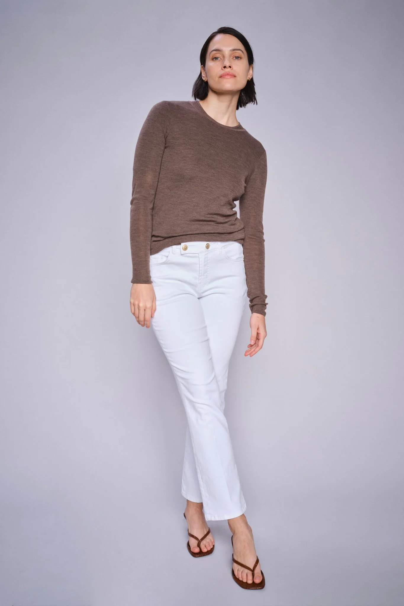 Ashley Bianco Jeans  Ankle | White | Jeans fra Mos Mosh - Image 4