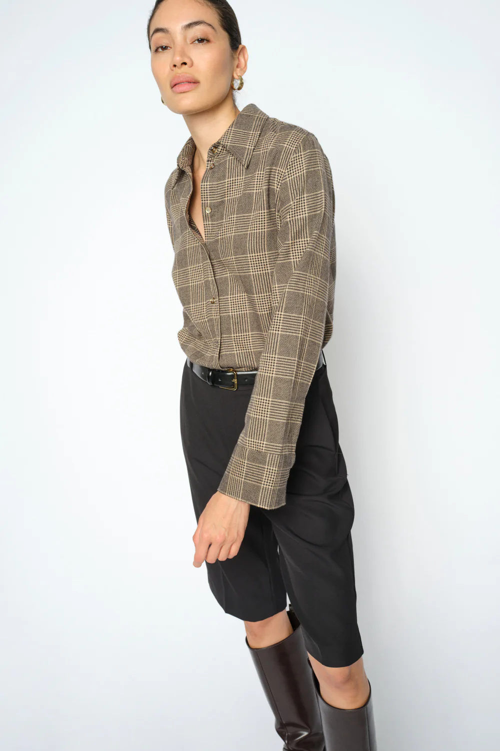 Ayen Princ Check Shirt | Black | Skjorte fra Mos Mosh - Image 3